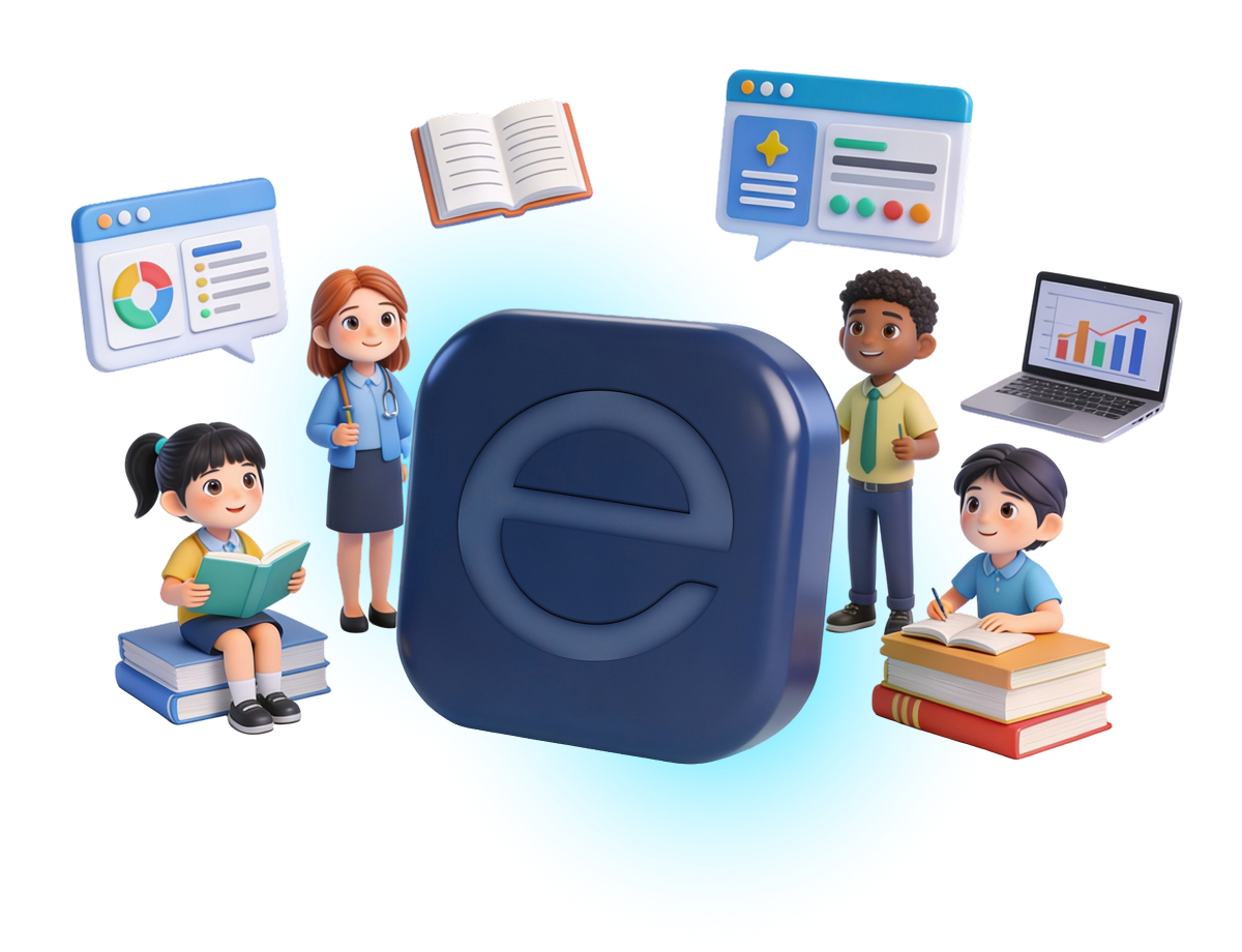 Edecx school ERP and LMS illustration